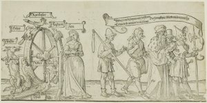 El tapiz de Michelfeldt (Alegoría sobre la injusticia social), primera parte de tres de Albrecht Dürer