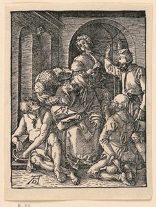 La burla de Cristo, de la serie La pequeña pasión de Albrecht Dürer