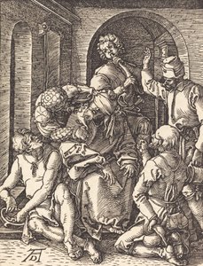 La Burla de Cristo, probablemente c. 1509-1510 de Albrecht Dürer