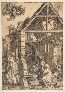La Natividad, de La Vida de la Virgen de Albrecht Dürer