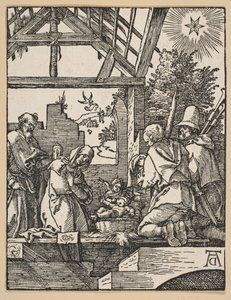 La Natividad, de La pequeña pasión de Albrecht Dürer