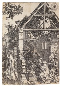 La natividad de Cristo, de la serie La vida de la Virgen, ca. 1503 de Albrecht Dürer