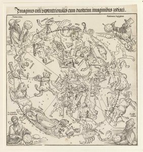El hemisferio celeste norte, 1515 de Albrecht Dürer