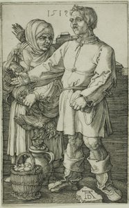El campesino y su mujer en el mercado de Albrecht Dürer
