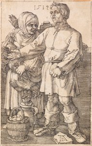 El campesino y su esposa en el mercado, 1519 de Albrecht Dürer