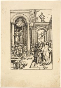 La presentación de la Virgen en el templo, de La vida de la Virgen de Albrecht Dürer