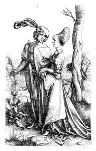 El paseo, c1498, 1906 de Albrecht Dürer