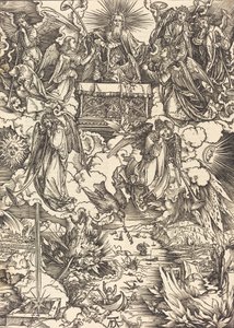 Los siete ángeles con las trompetas, probablemente c. 1496-1498 de Albrecht Dürer
