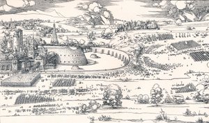 El asedio de una fortaleza I, 1527 1906 de Albrecht Dürer