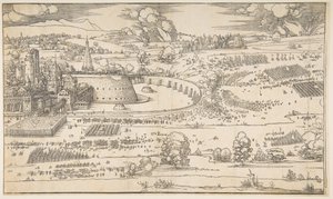 El asedio de una fortaleza de Albrecht Dürer