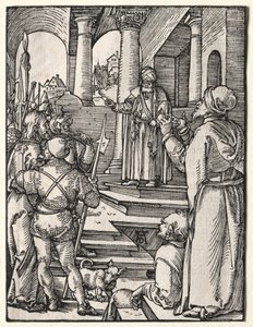 La Pequeña Pasión: Cristo ante Pilato, c. 1509-1511 de Albrecht Dürer