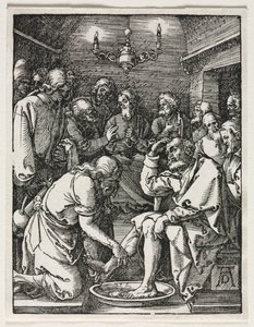 La Pequeña Pasión: Cristo lavando los pies de San Pedro de Albrecht Dürer
