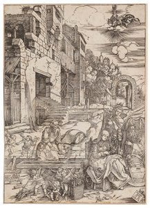 La estancia de la Sagrada Familia en Egipto, de La vida de la Virgen, c. 1504 de Albrecht Dürer