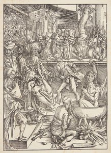 La tortura de San Juan Evangelista de Albrecht Dürer