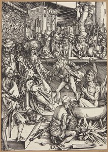 La Tortura de San Juan Evangelista de Albrecht Dürer