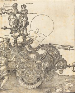 El carro triunfal de Maximiliano I (El gran carro triunfal) [placa 2 de 8] de Albrecht Dürer