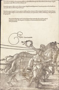 El carro triunfal de Maximiliano I (El gran carro triunfal) [lámina 3 de 8] de Albrecht Dürer