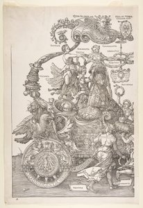 El carro triunfal de Maximiliano I El Grande Tri..., probablemente terminado ca. 1518, publicado 1522 de Albrecht Dürer