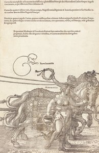 El Carro Triunfal de Maximiliano I El Gran Carro Triunfal [placa 3 de 8], 1523 ed. latina de Albrecht Dürer