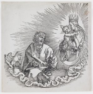 La Virgen Apareciéndose a San Juan, de la edición de 1511 de “El Apocalipsis”