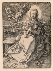 La Virgen coronada por un ángel de Albrecht Dürer