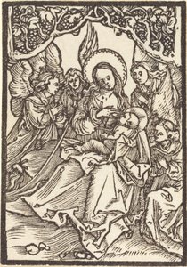 La Virgen amamantando al Niño Jesús con cuatro ángeles de Albrecht Dürer