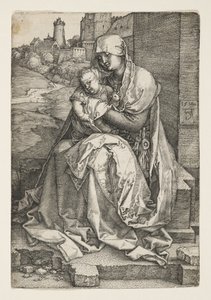 La Virgen sentada junto a un muro de Albrecht Dürer