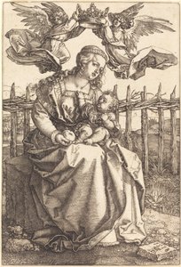 La Virgen y el Niño Coronados por Dos Ángeles de Albrecht Dürer