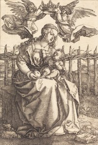 La Virgen y el Niño coronados por dos ángeles de Albrecht Dürer