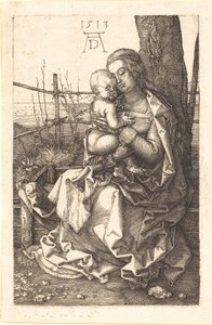 La Virgen y el Niño sentados junto a un árbol de Albrecht Dürer