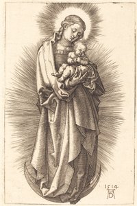 La Virgen y el Niño en una Media Luna con un Diadema de Albrecht Dürer