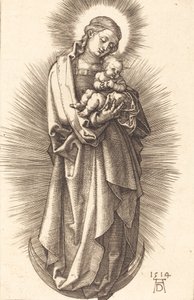La Virgen y el Niño en una Media Luna con un Diadema, 1514 de Albrecht Dürer