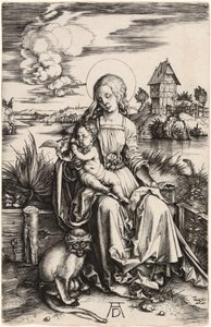 La Virgen y el Niño con el mono de Albrecht Dürer