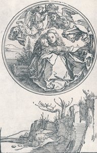La Virgen coronada por dos ángeles, c1515 de Albrecht Dürer