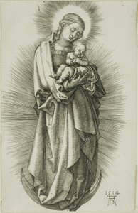 La Virgen en el creciente con un diadema de Albrecht Dürer