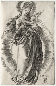 La Virgen con una corona estrellada, 1508 de Albrecht Dürer