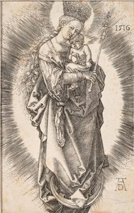 La Virgen con una corona de estrellas y un cetro, 1516 de Albrecht Dürer