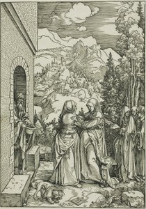 La Visitación, de La vida de la Virgen de Albrecht Dürer