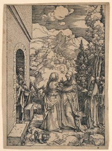La Visitación, de "La vida de la Virgen" de Albrecht Dürer
