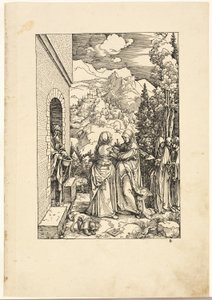 La Visitación, de La vida de la Virgen de Albrecht Dürer