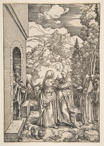 La Visitación, de La vida de la Virgen de Albrecht Dürer
