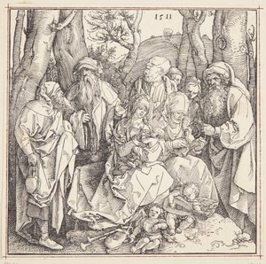 El parentesco sagrado con ángeles de Albrecht Dürer
