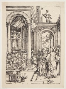 La presentación de la Virgen en el templo de Albrecht Dürer