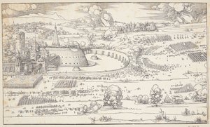 El asedio de una fortaleza de Albrecht Dürer
