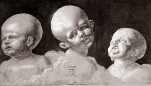 Tres cabezas de niños de Albrecht Dürer