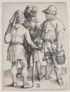 Tres campesinos en conversación de Albrecht Dürer