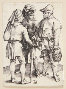 Tres campesinos en conversación de Albrecht Dürer