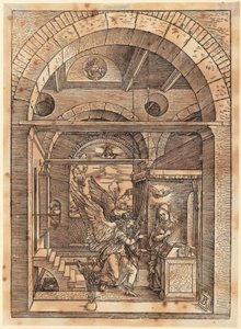 El compromiso de María, lámina 7 de la serie «La vida de María» de Albrecht Dürer