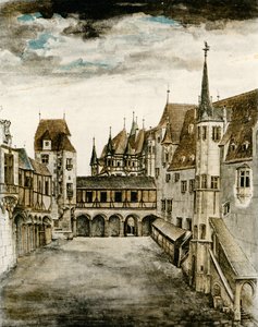 Vista del patio del castillo de Albrecht Dürer