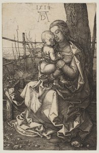 Virgen y Niño Sentados junto a un Árbol de Albrecht Dürer